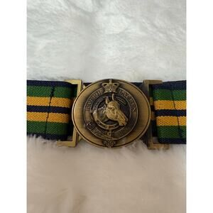 VTG 90s Ralph Lauren Elastic Striped Belt Horse Head Buckle One Size Kids 4T-6X*